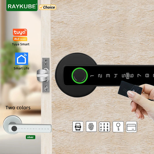 RAYKUBE Tuya BLE Fingerprint Door Lock