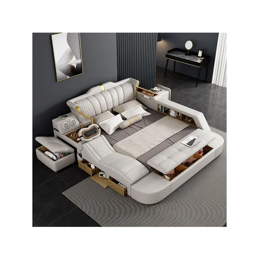 Smart Electric Massage Bed with Makeup Table