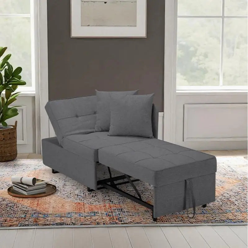 3-in-1 Convertible Futon – Modern Adjustable Folding Sofa Bed