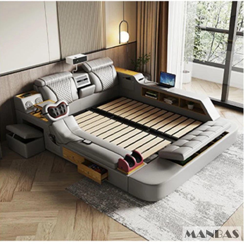 MANBAS Tech Smart Bed with Speaker, Projector, Air Purifier