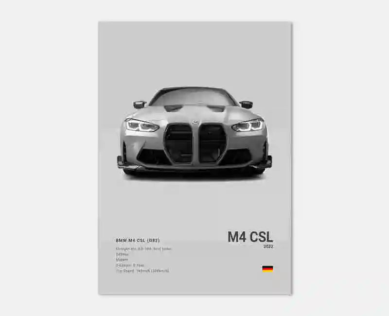 Pop Black And White Luxury Supercar Wall Art