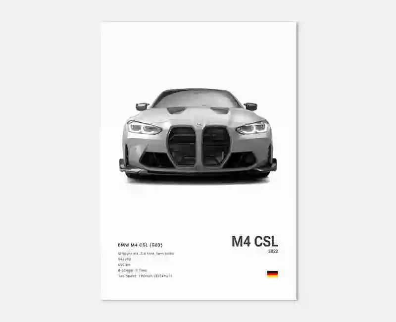 Pop Black And White Luxury Supercar Wall Art