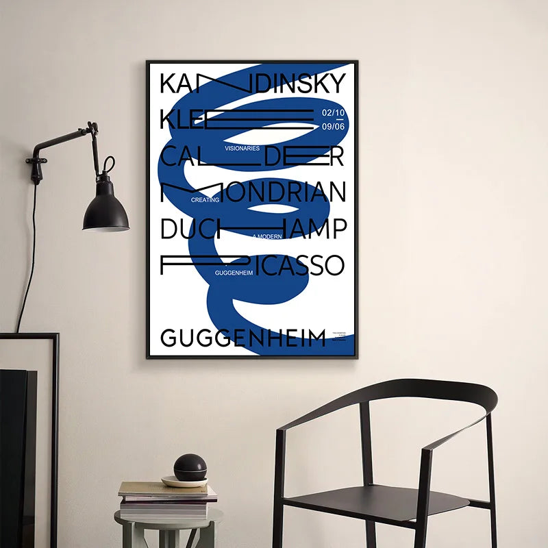 Blue Line Alphabet Canvas