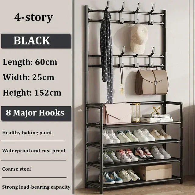 "Multi-Layer Shoe & Hat Rack