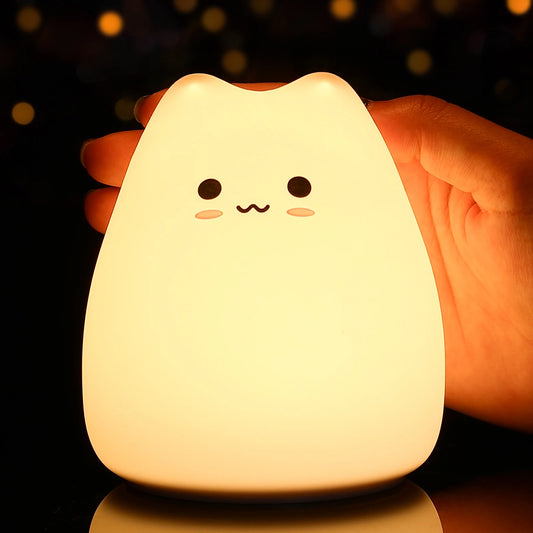 7-Color Mini Kawaii Cat Night Lamp