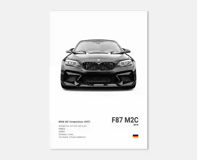 Pop Black And White Luxury Supercar Wall Art