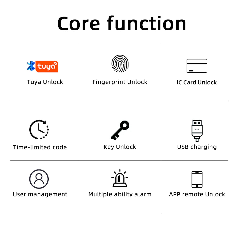 RAYKUBE Tuya BLE Fingerprint Door Lock