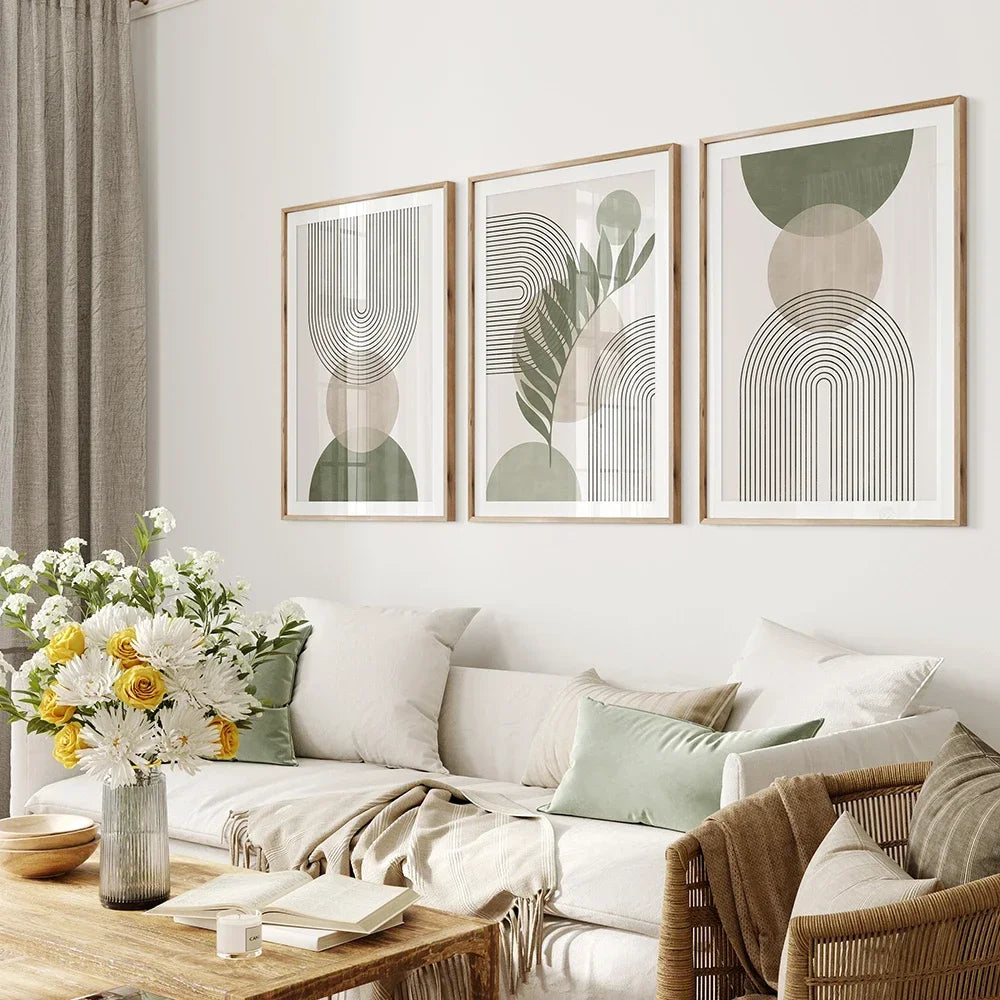 Nordic Sage Green Botanical Wall Art