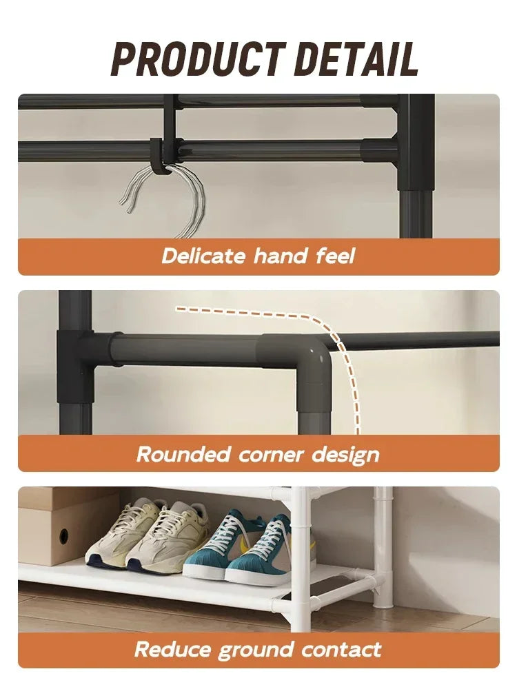 "Multi-Layer Shoe & Hat Rack