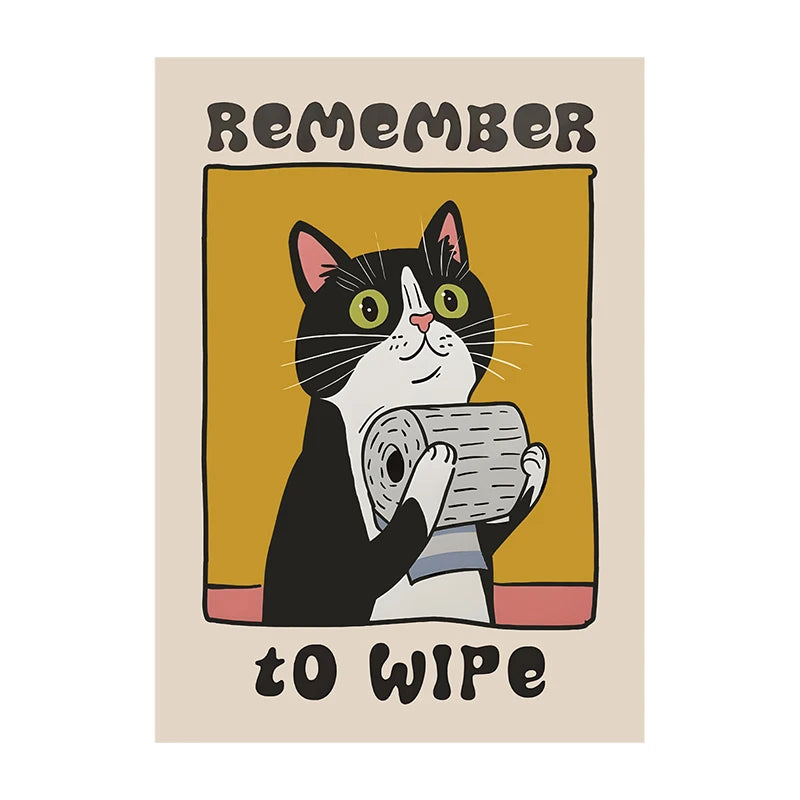 Retro Cat Chef Canvas – Kitchen Wall Art