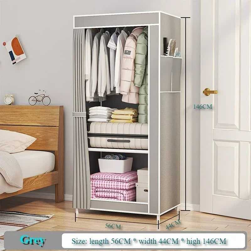 Dust-Proof Wardrobe & Fold-Able Portable Multi-Function Cabinet