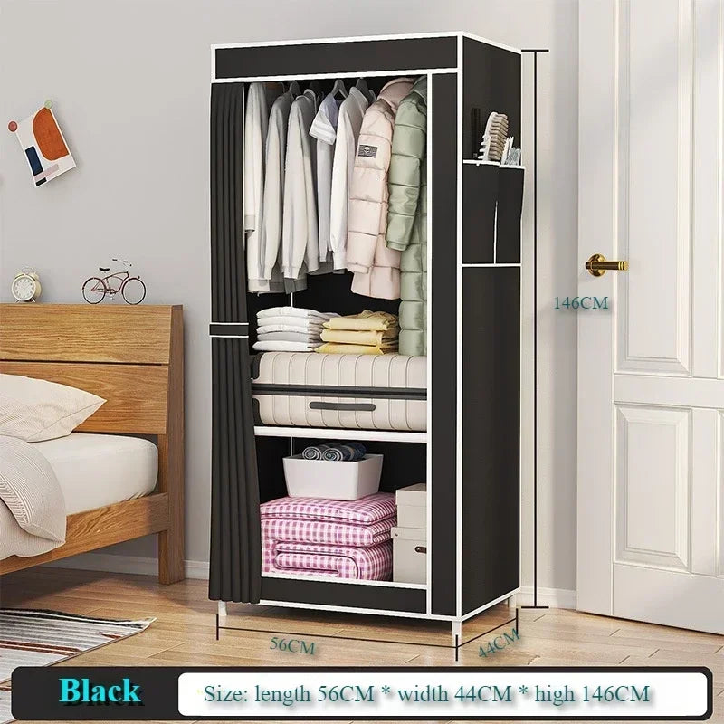 Dust-Proof Wardrobe & Fold-Able Portable Multi-Function Cabinet