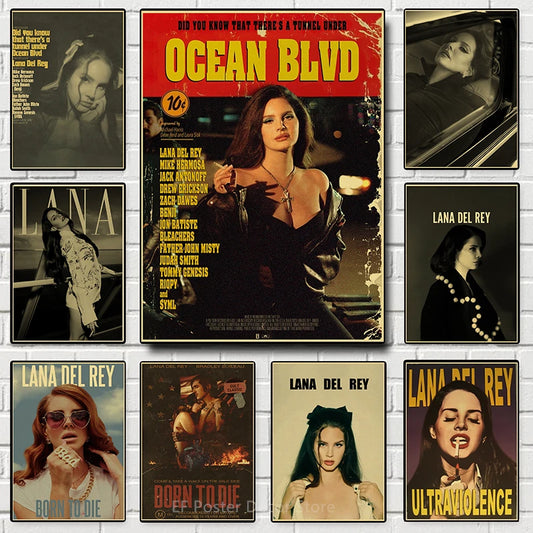 Lana Del Rey Retro Poster