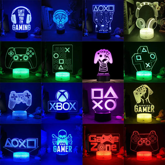 3D LED RGB Gaming Lamp