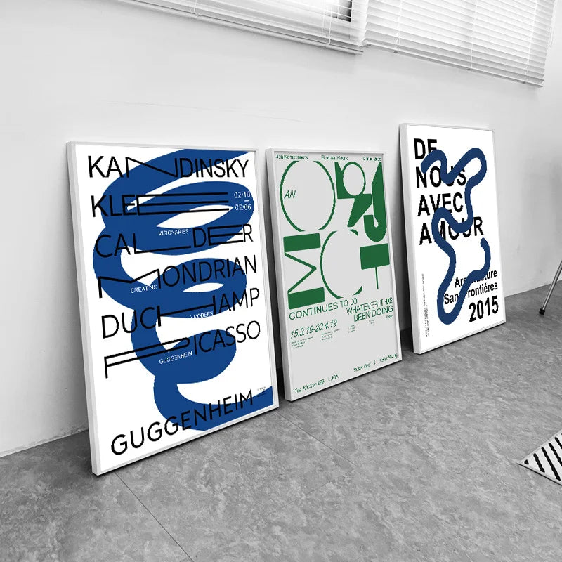 Blue Line Alphabet Canvas