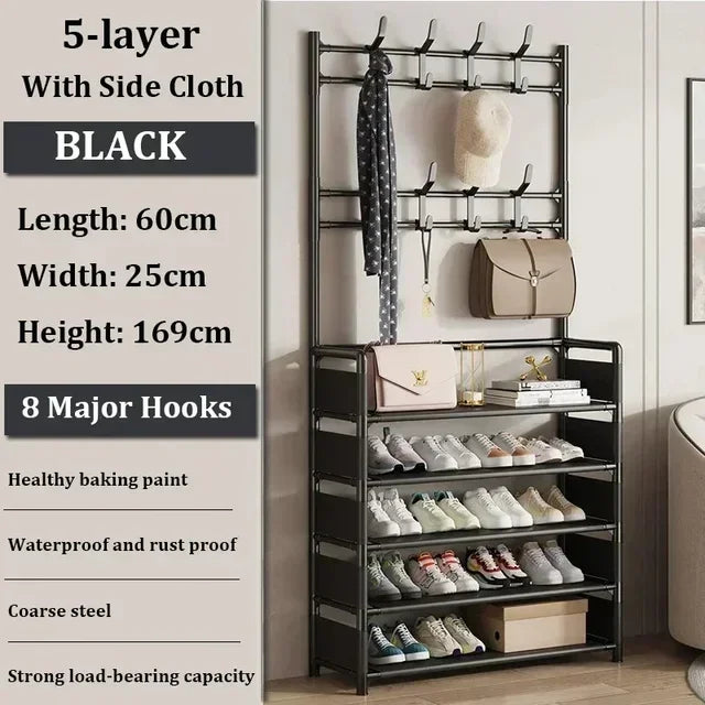 "Multi-Layer Shoe & Hat Rack