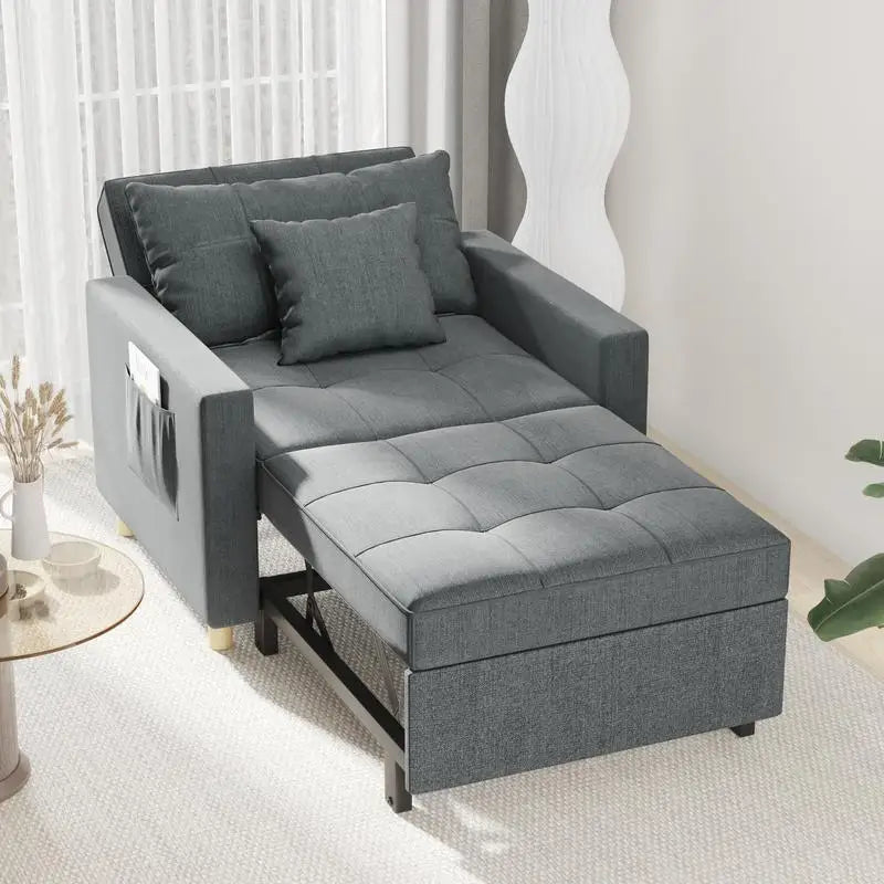 3-in-1 Convertible Futon – Modern Adjustable Folding Sofa Bed