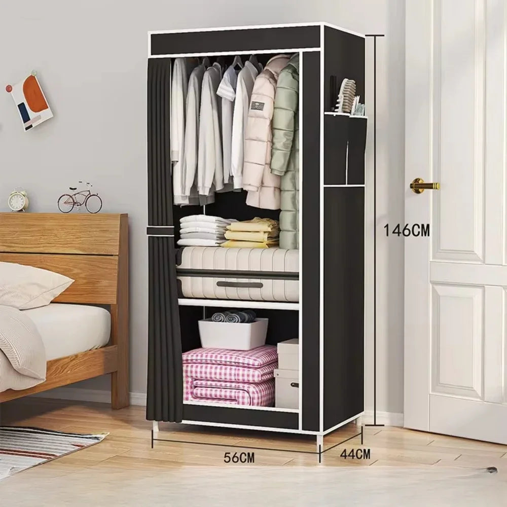 Dust-Proof Wardrobe & Fold-Able Portable Multi-Function Cabinet