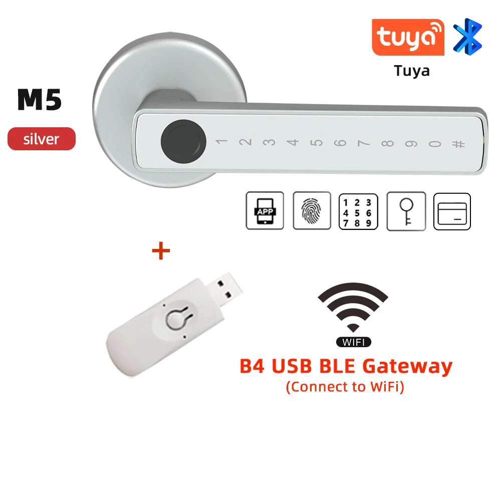 RAYKUBE Tuya BLE Fingerprint Door Lock