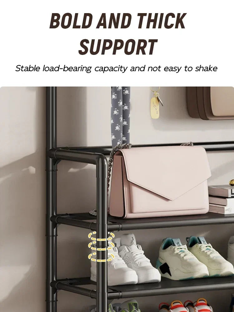 "Multi-Layer Shoe & Hat Rack