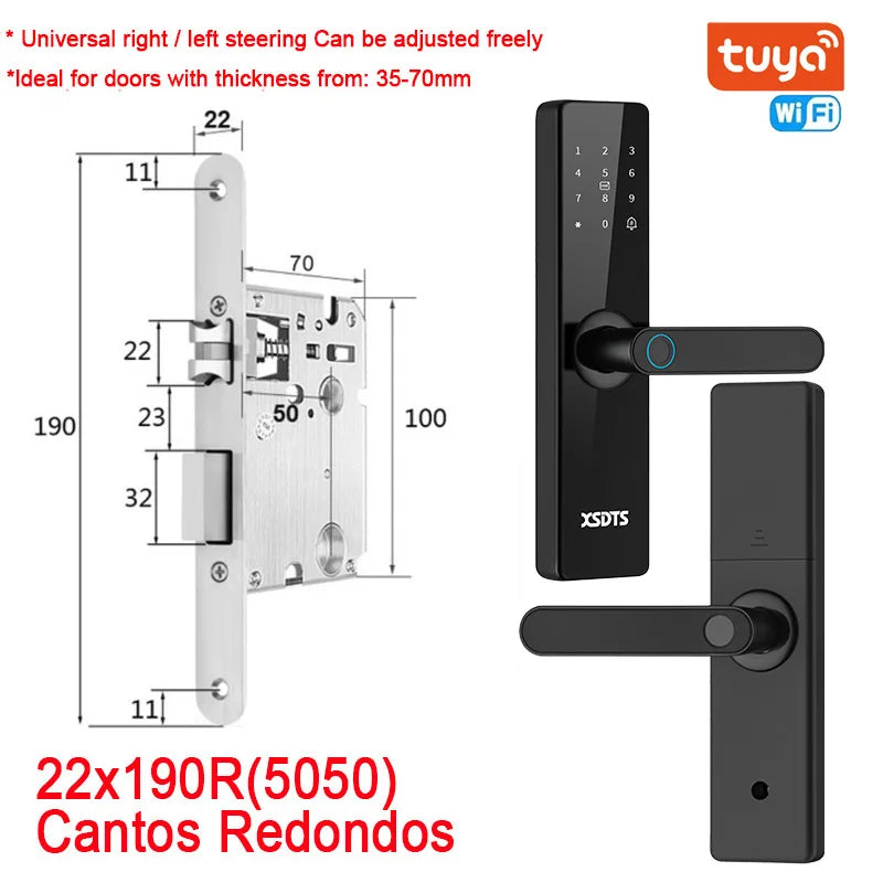 Tuya Wifi Electronic Smart Door Lock