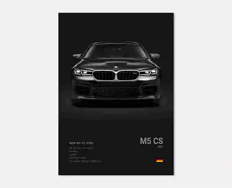 Pop Black And White Luxury Supercar Wall Art