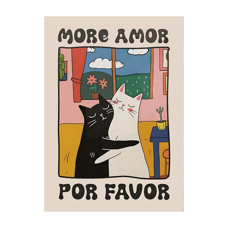 Retro Cat Chef Canvas – Kitchen Wall Art