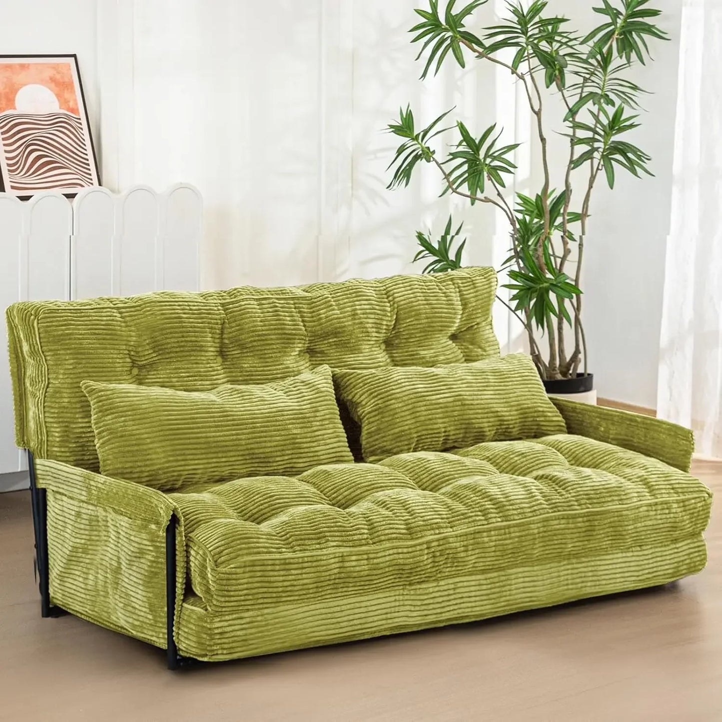 5-Position Adjustable Floor Sofa – Multi-Functional Bean Bag Bed with 2 Pillows