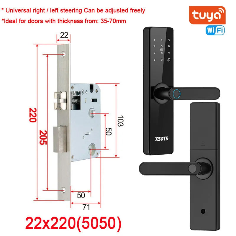 Tuya Wifi Electronic Smart Door Lock