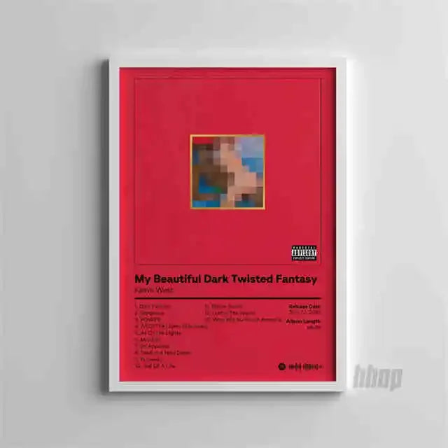 Kanye West Hip-Hop Album Poster