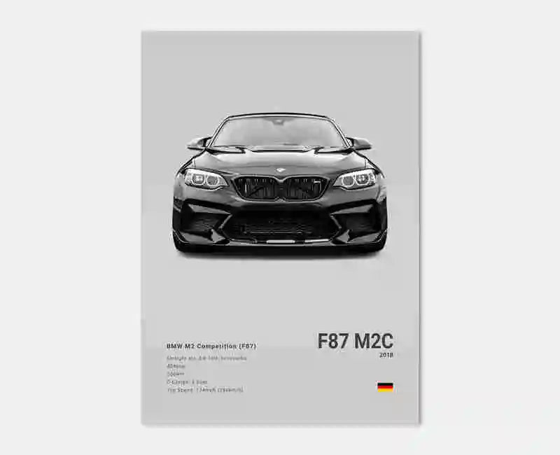 Pop Black And White Luxury Supercar Wall Art