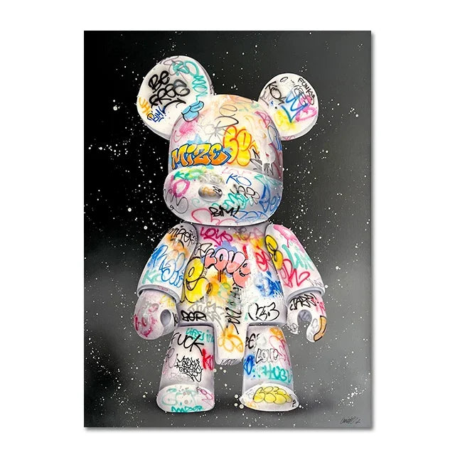 Cartoon Graffiti Bear Canva