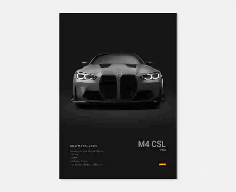 Pop Black And White Luxury Supercar Wall Art