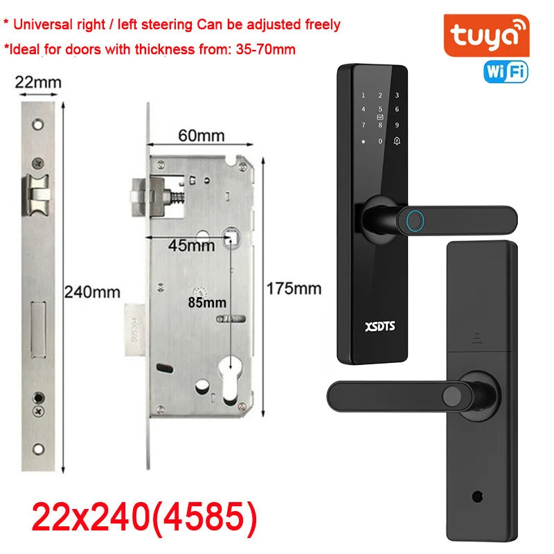 Tuya Wifi Electronic Smart Door Lock