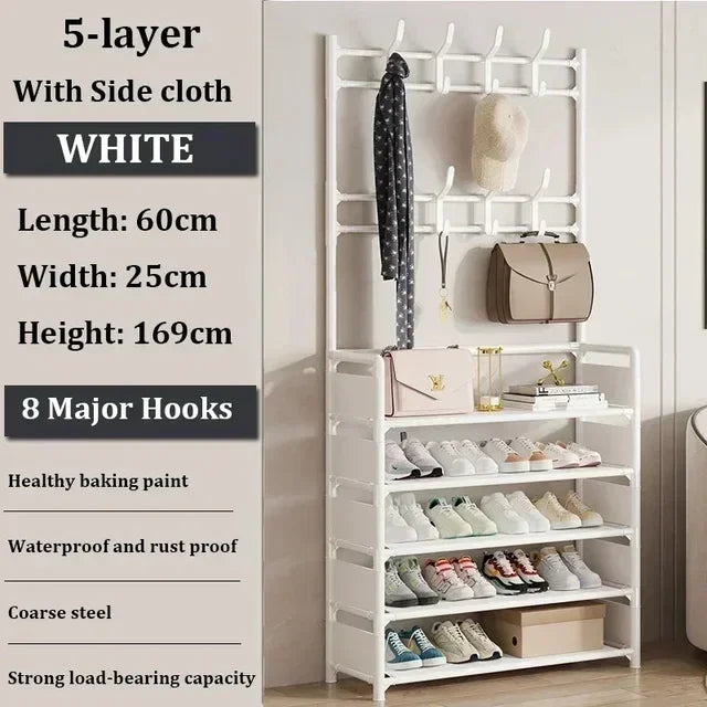 "Multi-Layer Shoe & Hat Rack