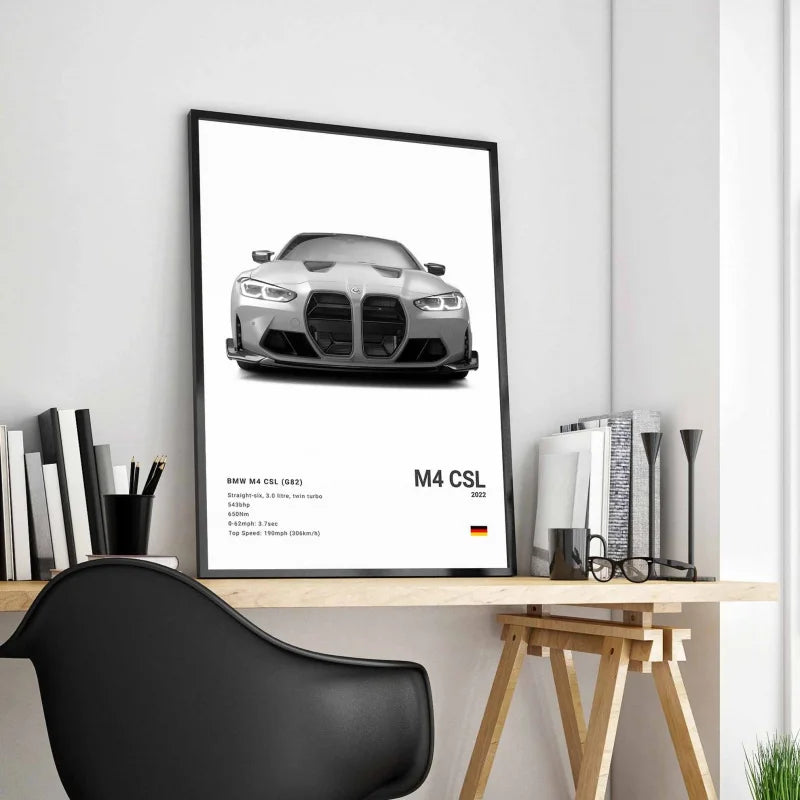 Pop Black And White Luxury Supercar Wall Art