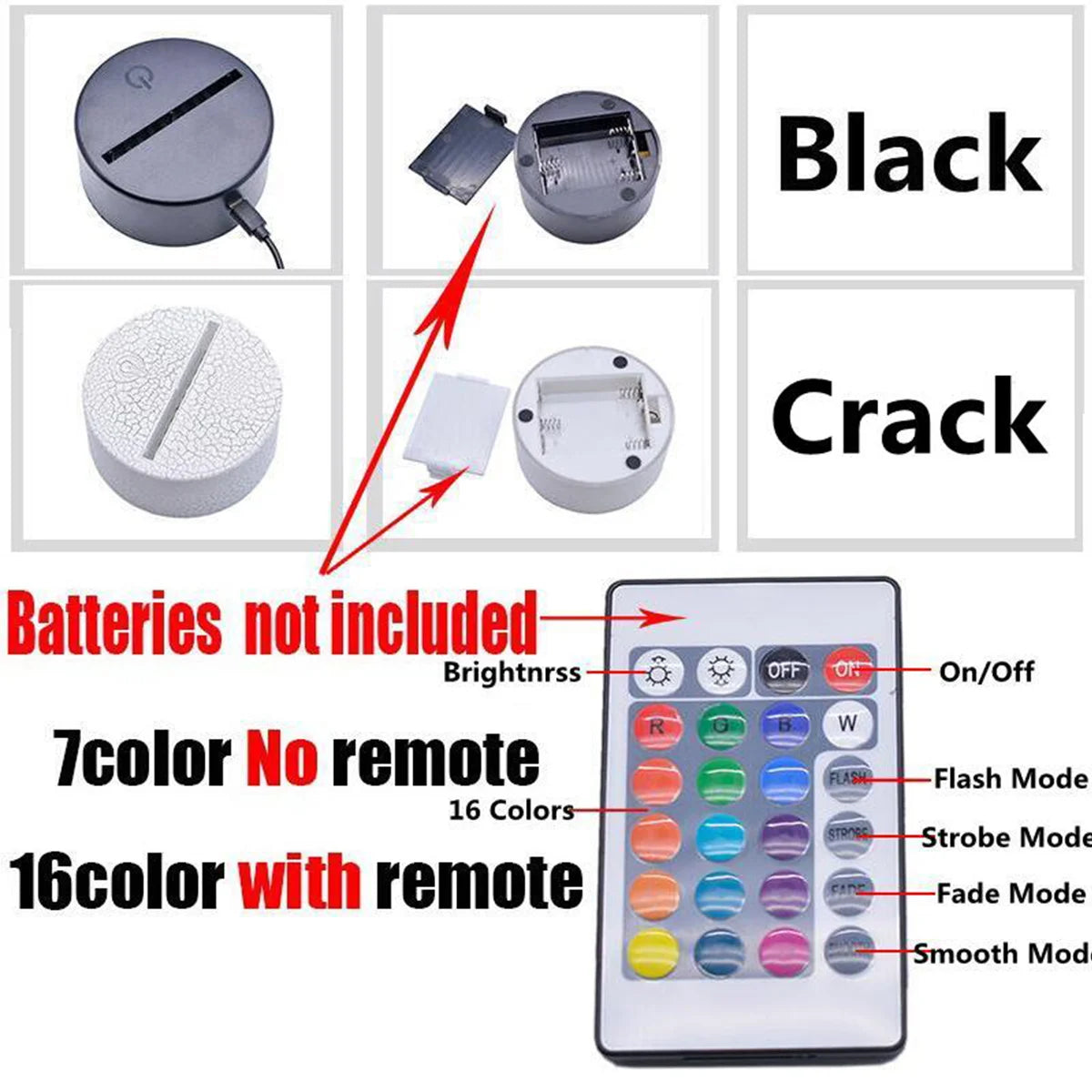 3D LED RGB Gaming Lamp